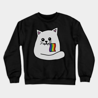 pride flag cat Crewneck Sweatshirt